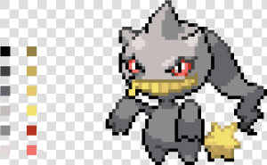 Pokemon Gifs Sprites Banette   Png Download   Banette Pokemon Pixel Art  Transparent Png