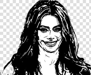 Sofia Vergara Black And White   Png Download   Illustration  Transparent Png