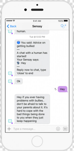 Sensay Help Bot On Kik   Bot On Kik That Helped You With Problems  HD Png Download