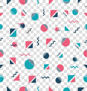 Clip Art Memphis Group Round Triangle   Memphis Pattern Design  HD Png Download