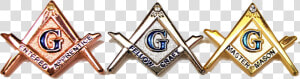 Entered Apprentice Fellow Craft Master Mason Pins  HD Png Download