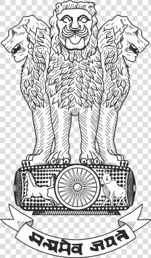 Coat Of Arms Of India Transparent Background   Ashok Stambh White Png  Png Download