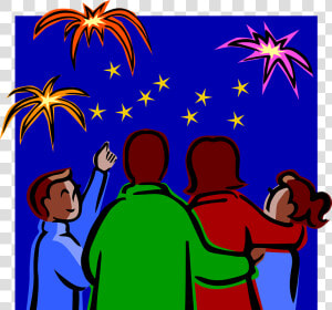 Fireworks  Celebration  Night  New Year  People   New Year Celebration Clipart  HD Png Download