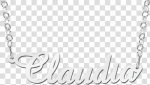 Collar Con Nombre En Plata Modelo Claudia   Imagenes Con El Nombre De Claudia  HD Png Download