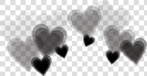  blackhearts  blackheart  black  hearts  heart  crown   Good Morning With Hearts  HD Png Download