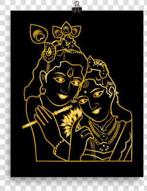 Krishna Background Png   Krishna And Radha Illustration  Transparent Png