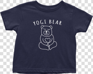 Yogi Bear Toddler Yoga Comfy T shirt In Navy By Munga   T shirt  HD Png Download