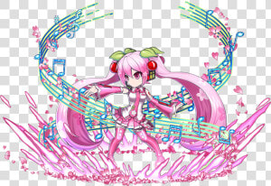 Sakura Miku 7  Version   Snow Miku Brave Frontier  HD Png Download