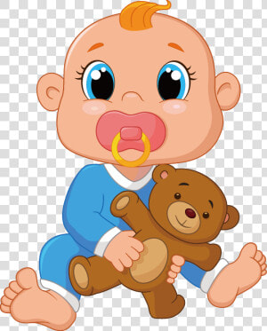 Infant Cartoon Pacifier Illustration Transprent Png   Infant Png Cartoon  Transparent Png