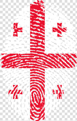 Georgia  Flag  Fingerprint  Country  Pride  Identity   British Flag Fingerprint Png  Transparent Png