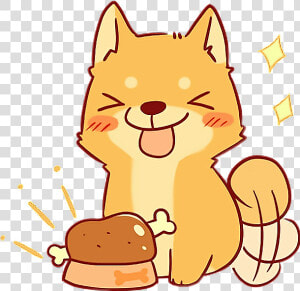  shiba  dog  kawaii  cute  food   Baby Pooh Bear Cute  HD Png Download