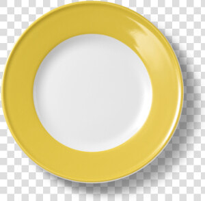 Dessert Plate Yellow   Circle  HD Png Download