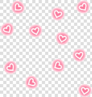 Clip Art Cora O Kawaii Cute   Pink Glowing Heart Png  Transparent Png