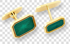 Nicole Barr Designs 18 Karat Gold Hexagonal Cufflinks green   Earrings  HD Png Download