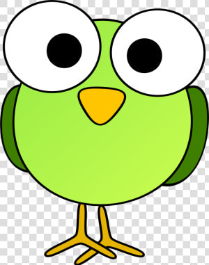 Green Googley eye Bird   Green Bird Clipart  HD Png Download