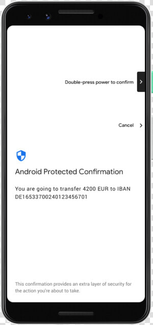 Android Protected Confirmation Example  HD Png Download