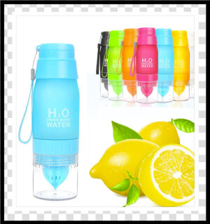 650ml Lemon Bottle new Arrival   Xmas Gift 650ml Infuser Water Bottle Plastic Fruit  HD Png Download