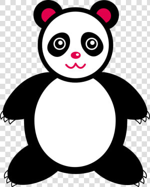 Cute Giant Panda Bear Free Clip Art   Clipart Cute Cartoon Panda  HD Png Download