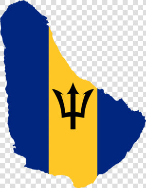 Barbados Flag Map  HD Png Download