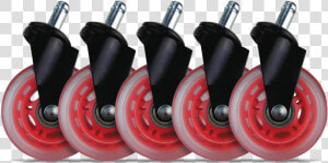 Casters Red   Pelituolin Pyörät  HD Png Download