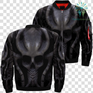 Scary Art Skull Over Print Jacket  tag Familyloves   Skeleton Jacket  HD Png Download