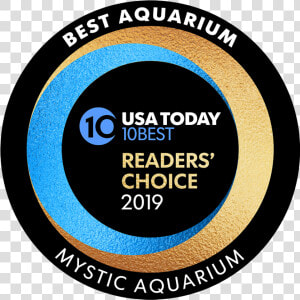 Best Aquarium 2019 Badge   Usa Today Top 10  HD Png Download