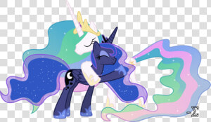 Princess Celestia And Princess Luna Hugging  HD Png Download