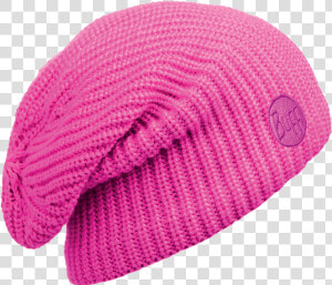 Knitted  amp  Polar Slouchy Hat   Pink Beanie Png  Transparent Png