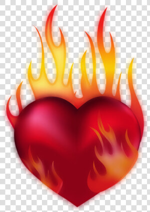 Coeur Tube Png I   Heart On Fire Transparent  Png Download