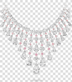 10 41 057 Ps Oval Wht Diam Pink Neck Crop Copy Gradient   Pink Diamond Necklace  HD Png Download