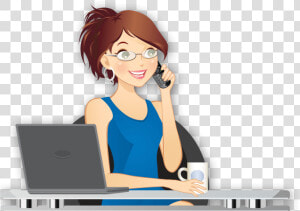 Receptionist Girl   Receptionist Transparent  HD Png Download