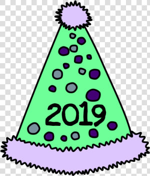 Party Hat  Pom pom  Tinsel  Dots  2019  Purple  Green   HD Png Download