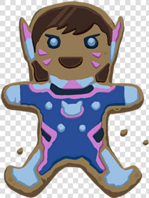 Overwatch Heroes Of The Storm Purple Cartoon Fictional   Dva Gingerbread  HD Png Download