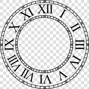 Clock Face Vector Art   Transparent Roman Numeral Png  Png Download