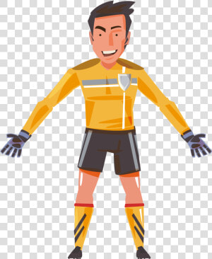 Goalkeeper Illustration Cartoon Transprent   Cartoon Goalkeeper  HD Png Download