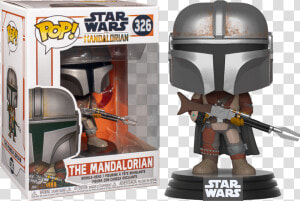 Funko Pop Star Wars Mandalorian  HD Png Download