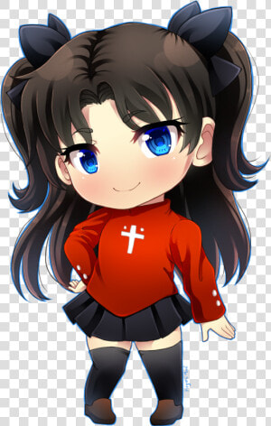 Chibi Rin Tohsaka  fate stay Night    Fate Stay Night Rin Chibi  HD Png Download