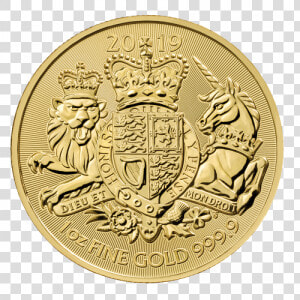 2019 1 Oz Great Britain The Royal Arms Gold Coin   Uk Bullion Gold Coins  HD Png Download