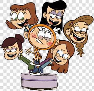 Luna Loud Leni Loud Luan Loud Lisa Loud Lola Loud Lincoln   Loud House Leni Friends  HD Png Download