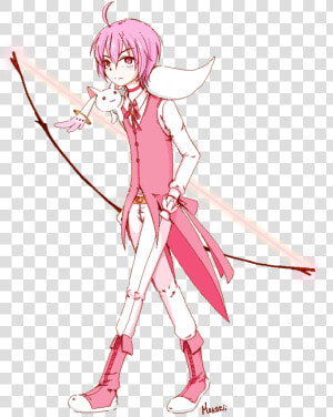 Kaname Madoka  Kaname Madou  And Kyubey Drawn By   Bnha Hero Costumes Oc Male  HD Png Download