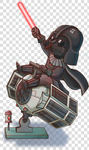 Chibi Vader By Fufunha   Star Wars Darth Vader Cartoon  HD Png Download