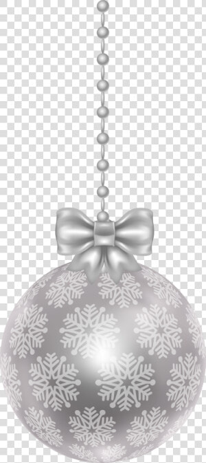 Silver Christmas Ball Transparent   Silver Christmas Ball Png  Png Download