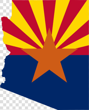 File Flag Map Of   Arizona Flag And Map  HD Png Download