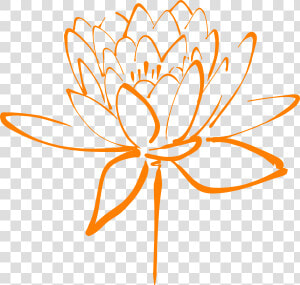 Orange Flower Clipart   Pretty Clipart Flowers  HD Png Download