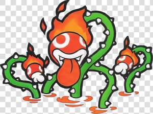 Lava Piranha   Yoshi Island Plante Piranha  HD Png Download