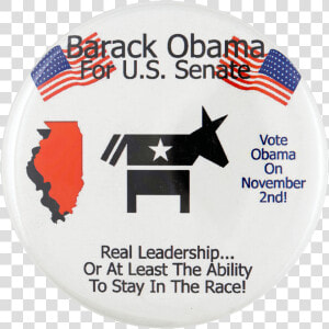 Barack Obama For Us Senate Icons Political Busy Beaver   Label  HD Png Download