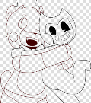 Freddy And Bendy Coloring Page   Coloring Pages Bendy And The Ink Machine  HD Png Download