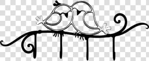 Love Birds Animals Free Picture   Love Birds Clipart Black And White  HD Png Download