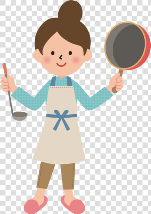 Ladle And Pan   Woman With Pan Clipart  HD Png Download