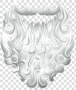 White Beard Png   Santa Claus Beard Transparent  Png Download